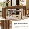 63" Bar Table, Farmhouse Counter Height Pub Dining Table for Bistro