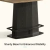 47" Bar Table, Industrial Counter Height Pub Table with Fluted Pedestal Base