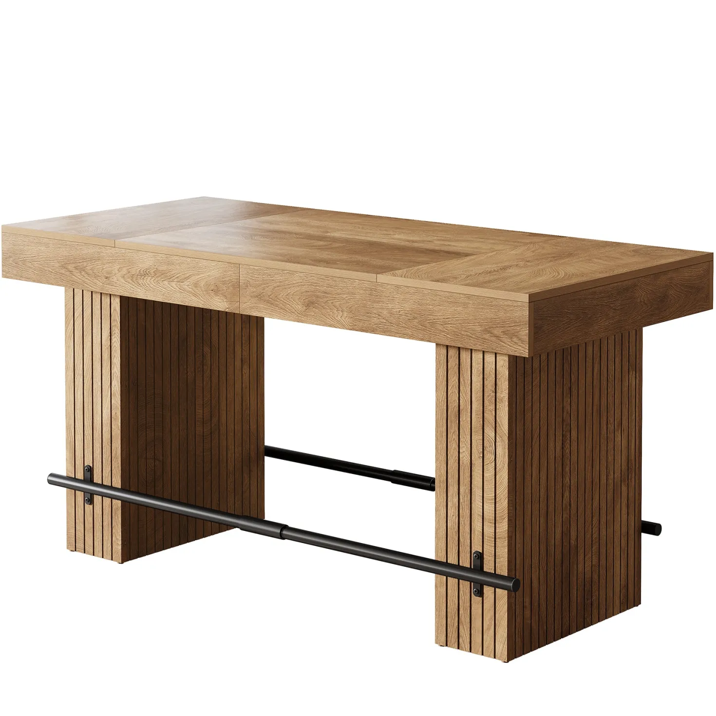 62.2" Bar Table, Industrial Counter Height Pub Dining Table