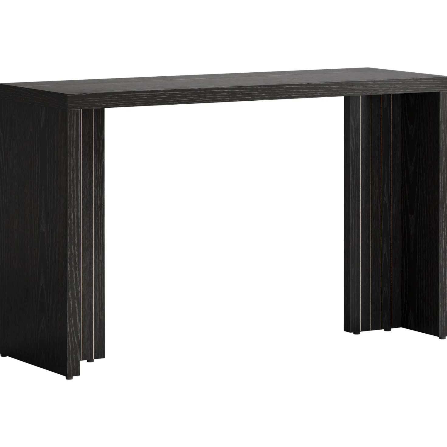 55" Bar Table, Moedern Counter Height Pub Table with Faux Marble Tabletop