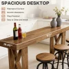 63" Bar Table, Rectangular Counter Height Pub Table with X-Shaped Frame
