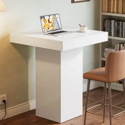 31.5" Bar Table, Square Kitchen Dining Table Counter Height Pub Table