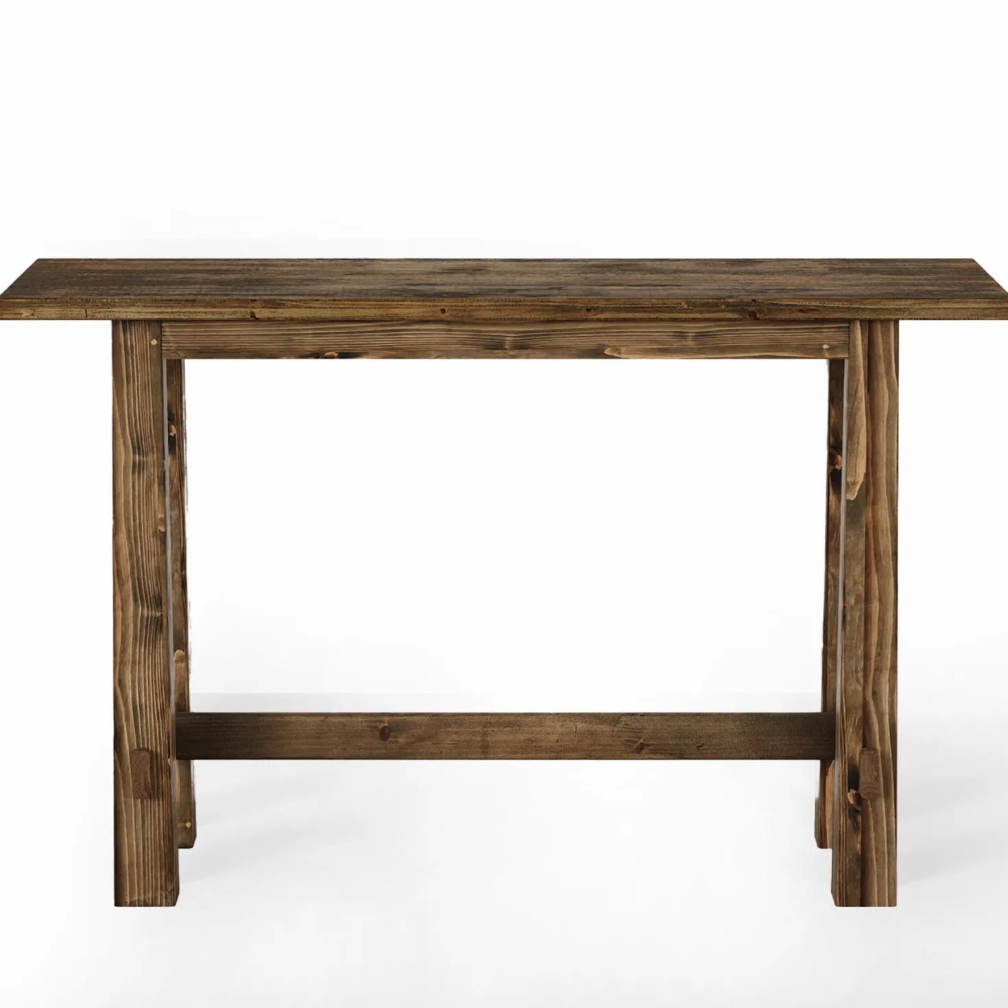 63" Bar Table, Wood Bar Height Pub Table Home Bar Unit