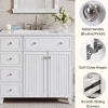 36" Bathroom Vanity With Ceramic Basin, Bathroom Sink Cabinet with Drawers