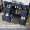 35" Bathroom Vanity with Sink, Modern Solid Wood Bathroom Cabinet with 4 Drawers