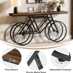 70.9" Bike Console Table, Extra Long Bicycle Tables