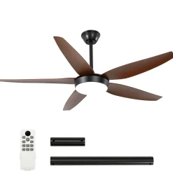5 Blades Ceiling Fans with Dimmable LED Light and Remote Control