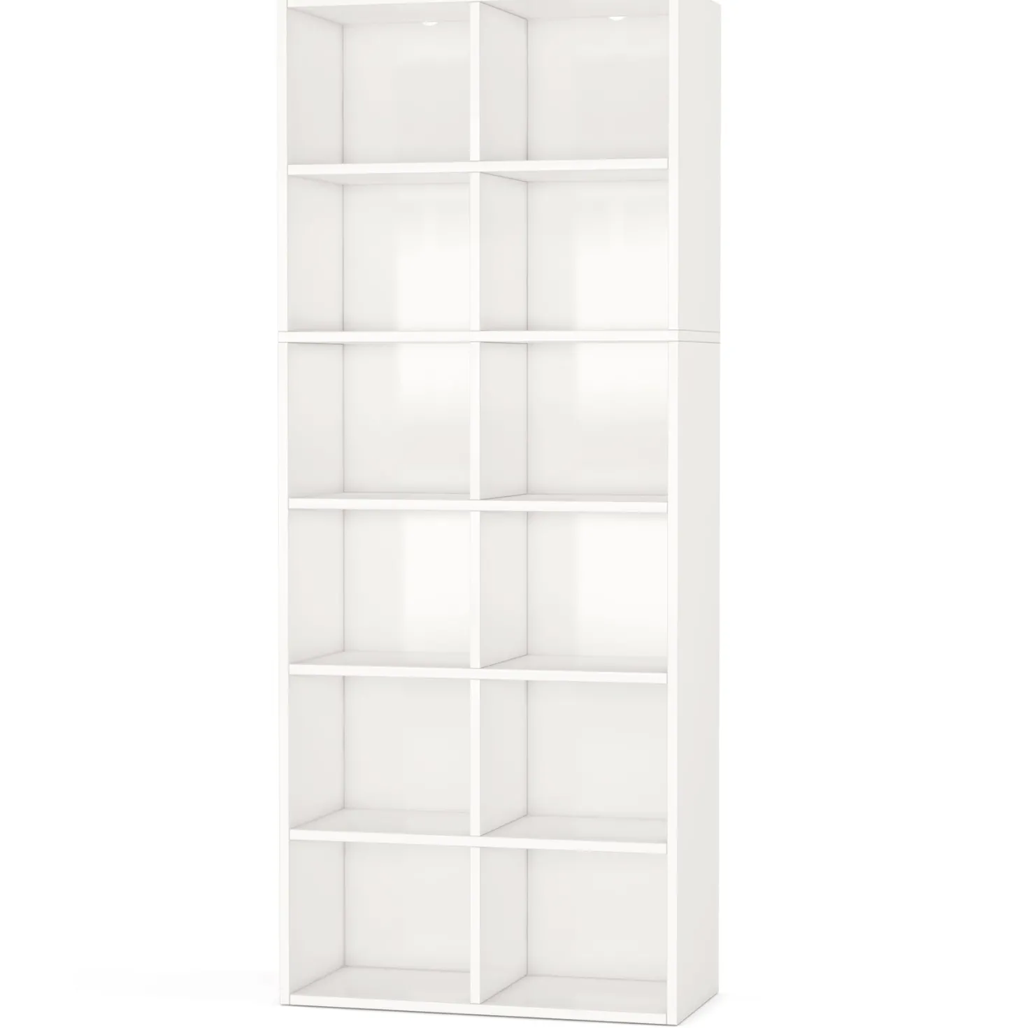 70.9" Bookcase, Modern Bookshelf with 12 Cube Storage