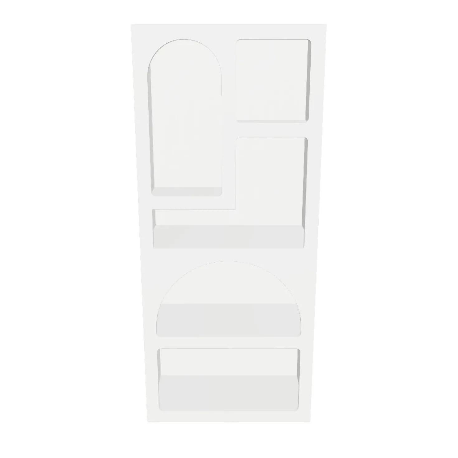 70.8" Bookshelf, Geometric Bookcase Display Shelf with 5 Irregular Storage Shelves