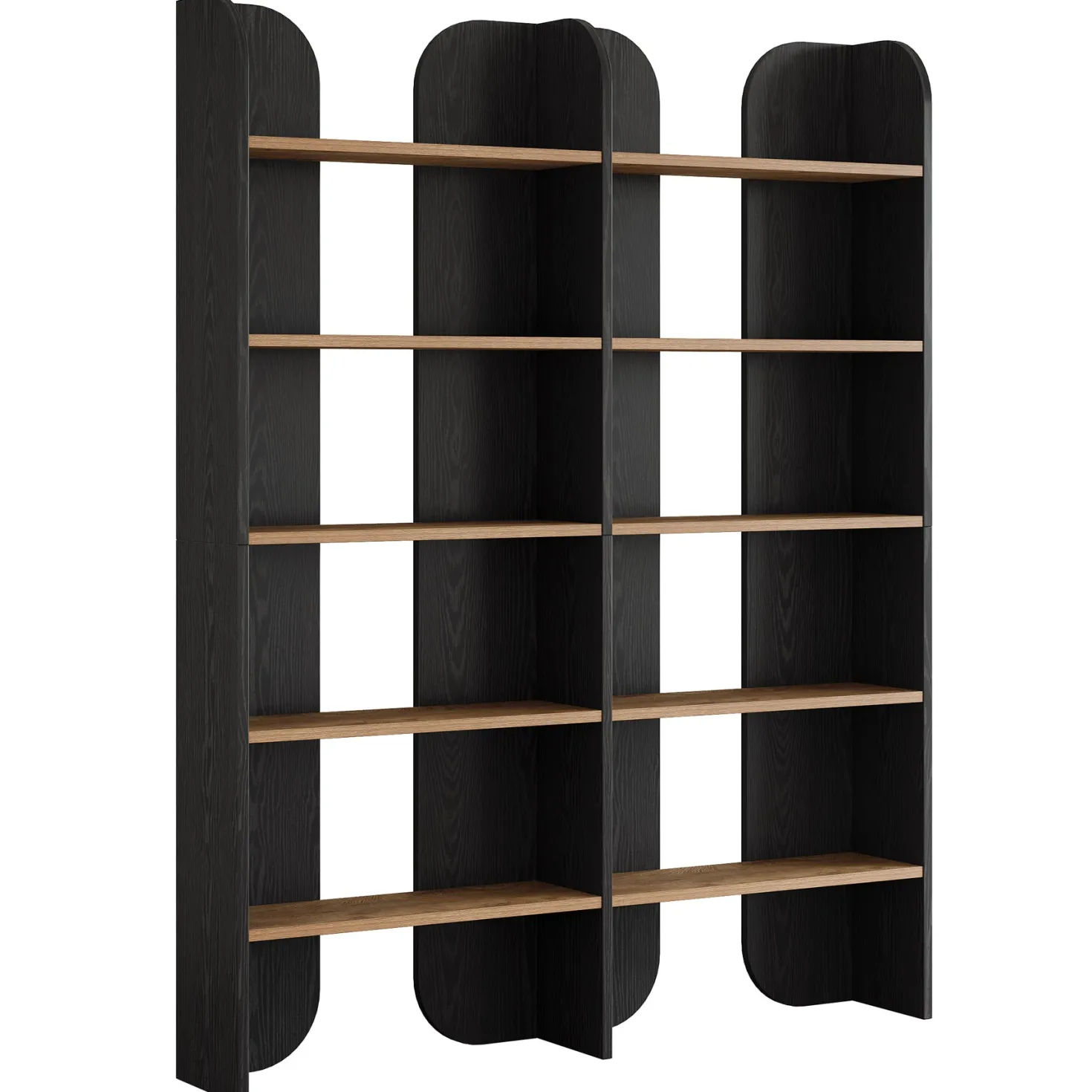 70.8" Bookshelf, 5-Tier Bookcase with Open Display Shelves