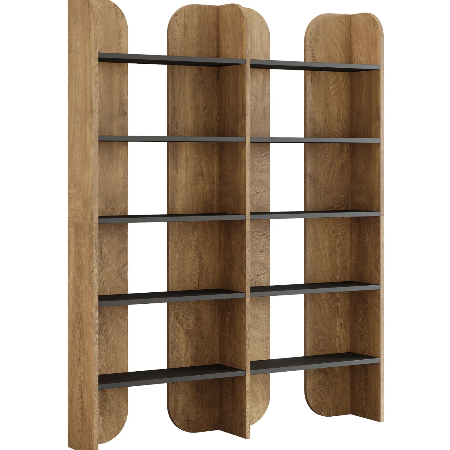 70.8" Bookshelf, 5-Tier Bookcase with Open Display Shelves