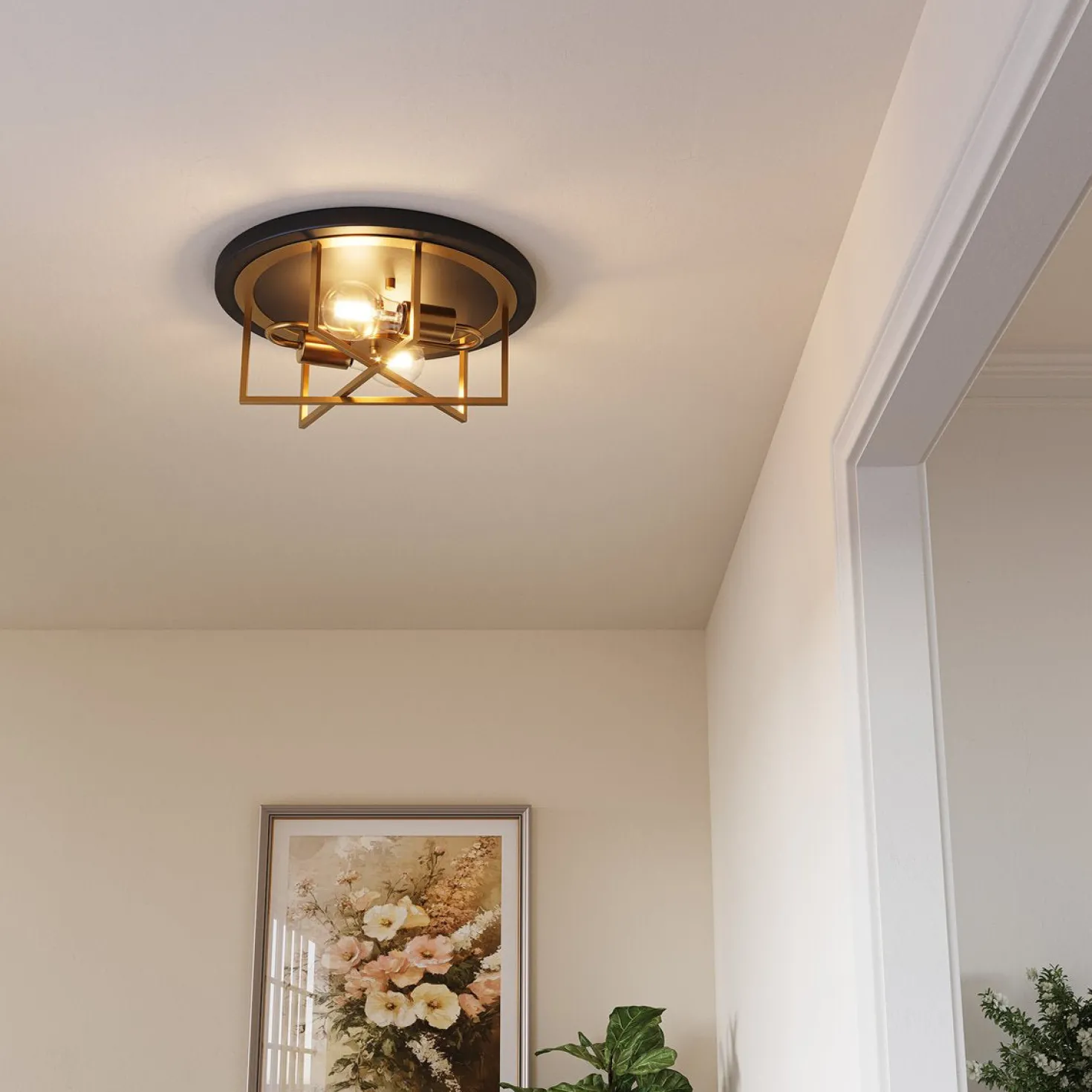 12.99" Ceiling Light Fixtures, 2-Light Flush Mount Lighting for any Room