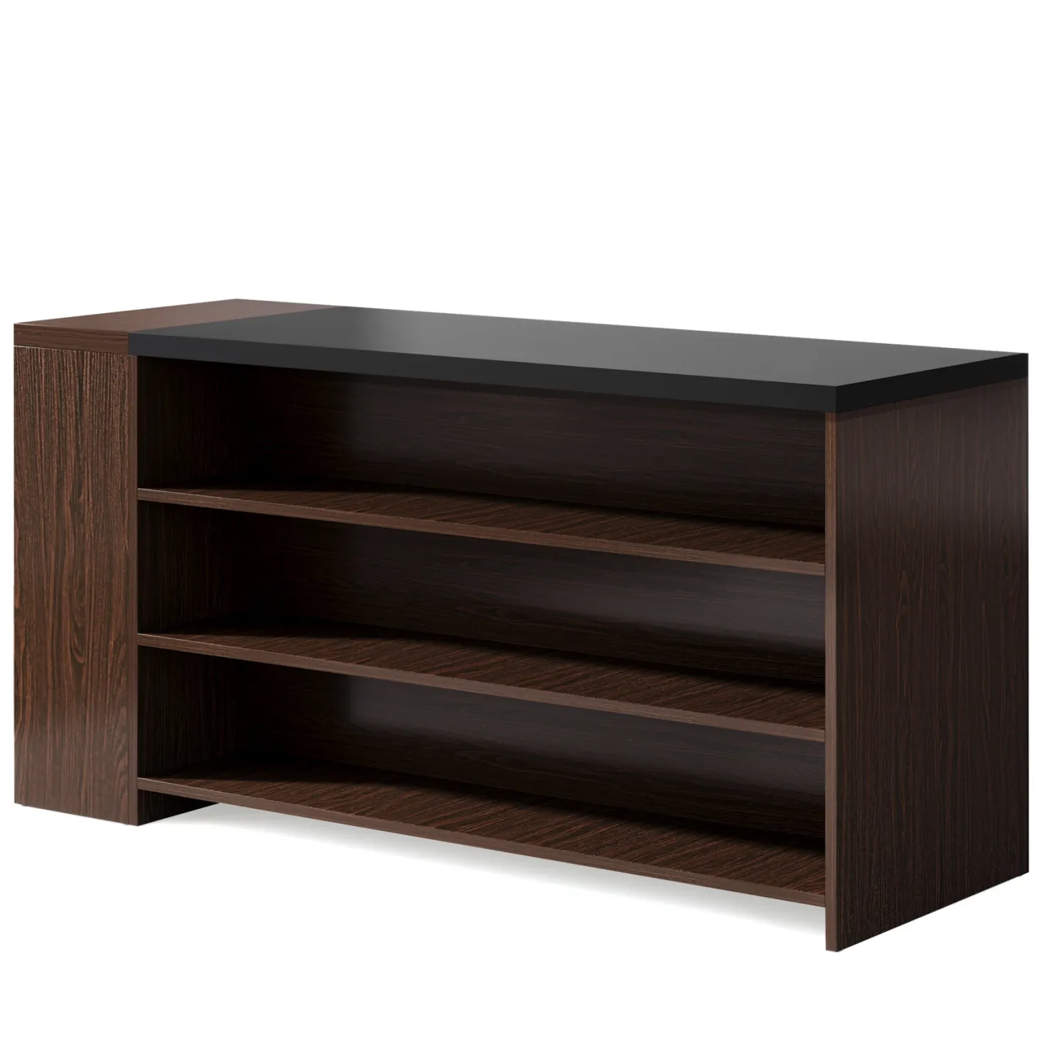 55" Coffee Bar Table, 5-Tier Kitchen Island Storage Cabinet