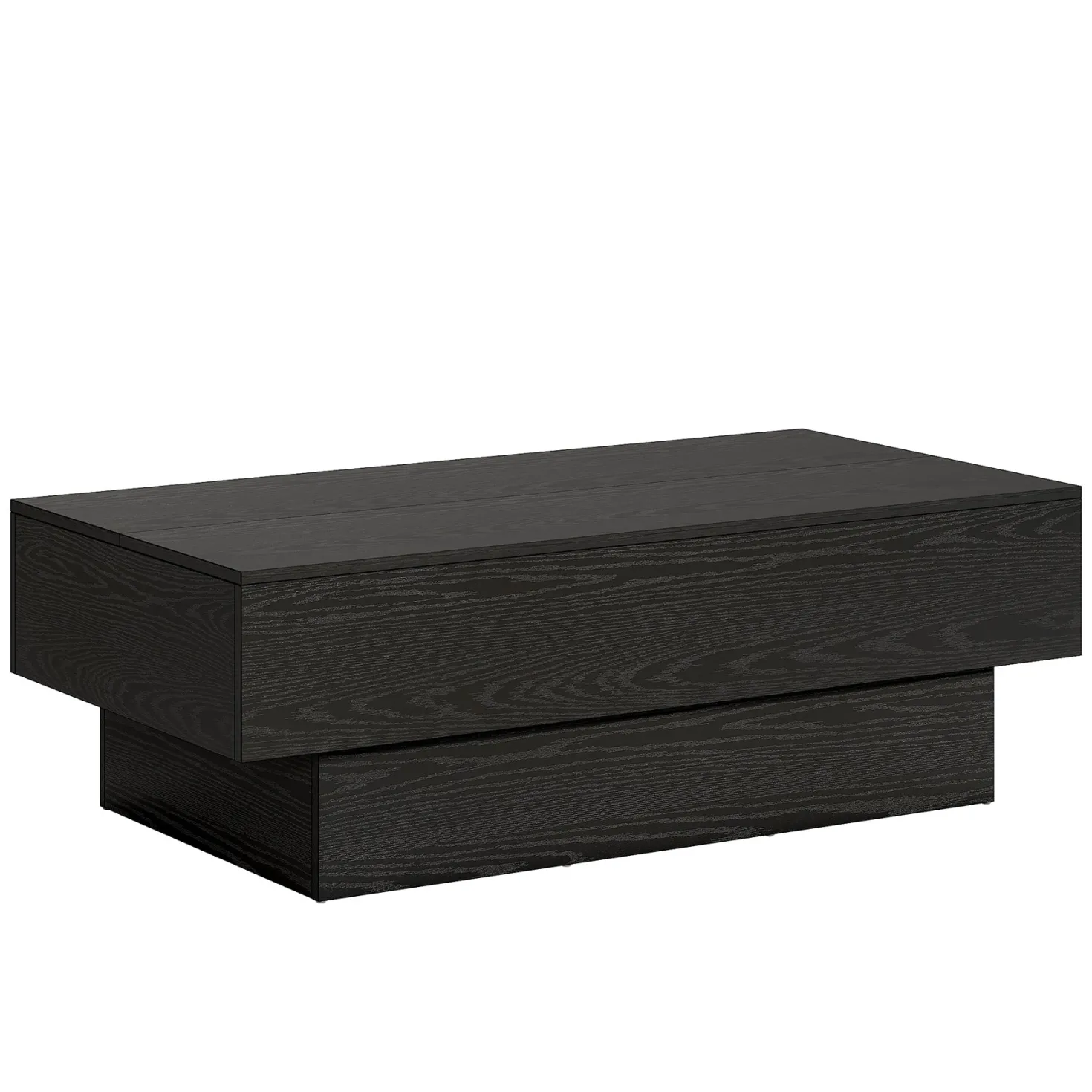 55" Coffee Table, Farmhouse Center Table Tea Table with Sturdy Pedestal