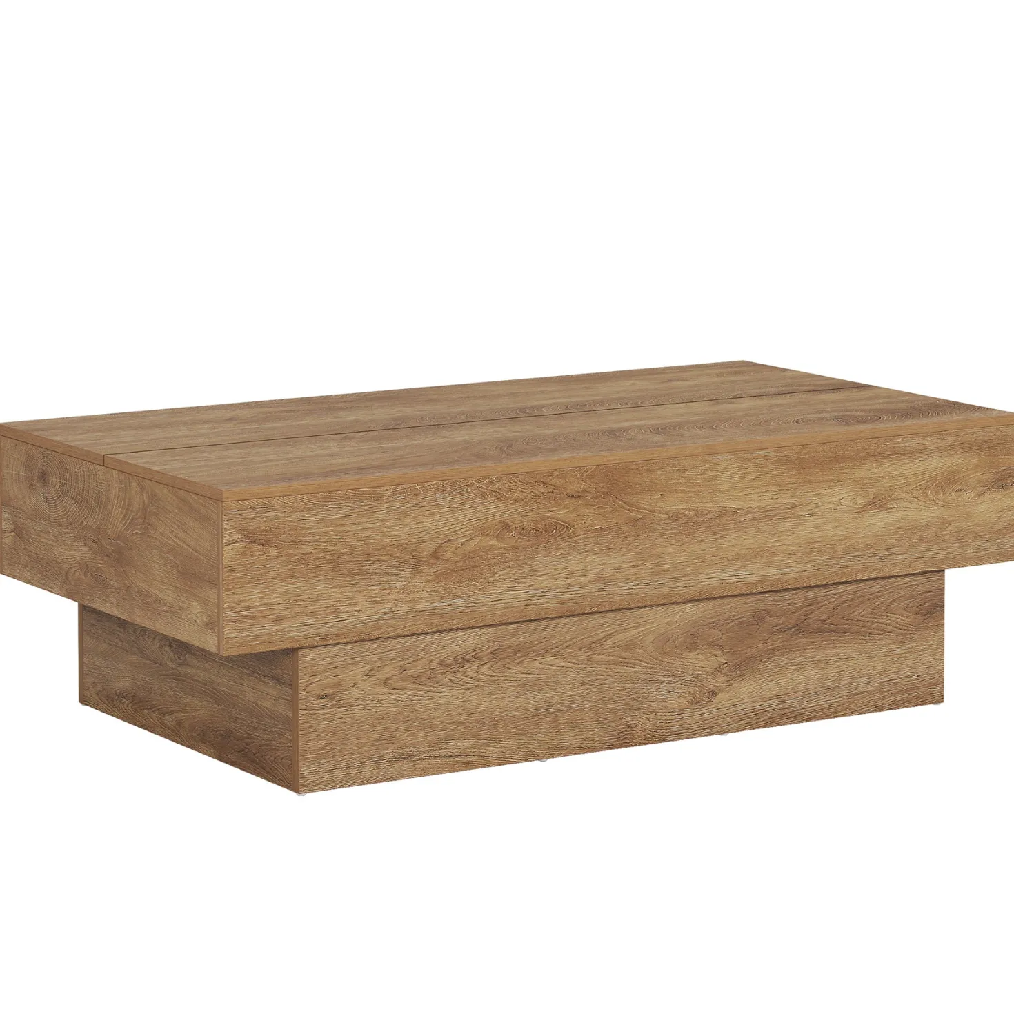 55" Coffee Table, Farmhouse Center Table Tea Table with Sturdy Pedestal