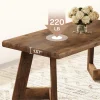 47.2" Coffee Table, Farmhouse Center Table with V-Shaped Legs