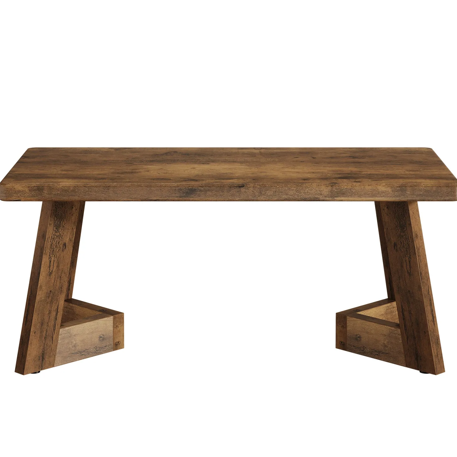 47.2" Coffee Table, Farmhouse Center Table with V-Shaped Legs