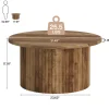 31.5" Coffee Table, Farmhouse Circle Center Table Sofa Side Table