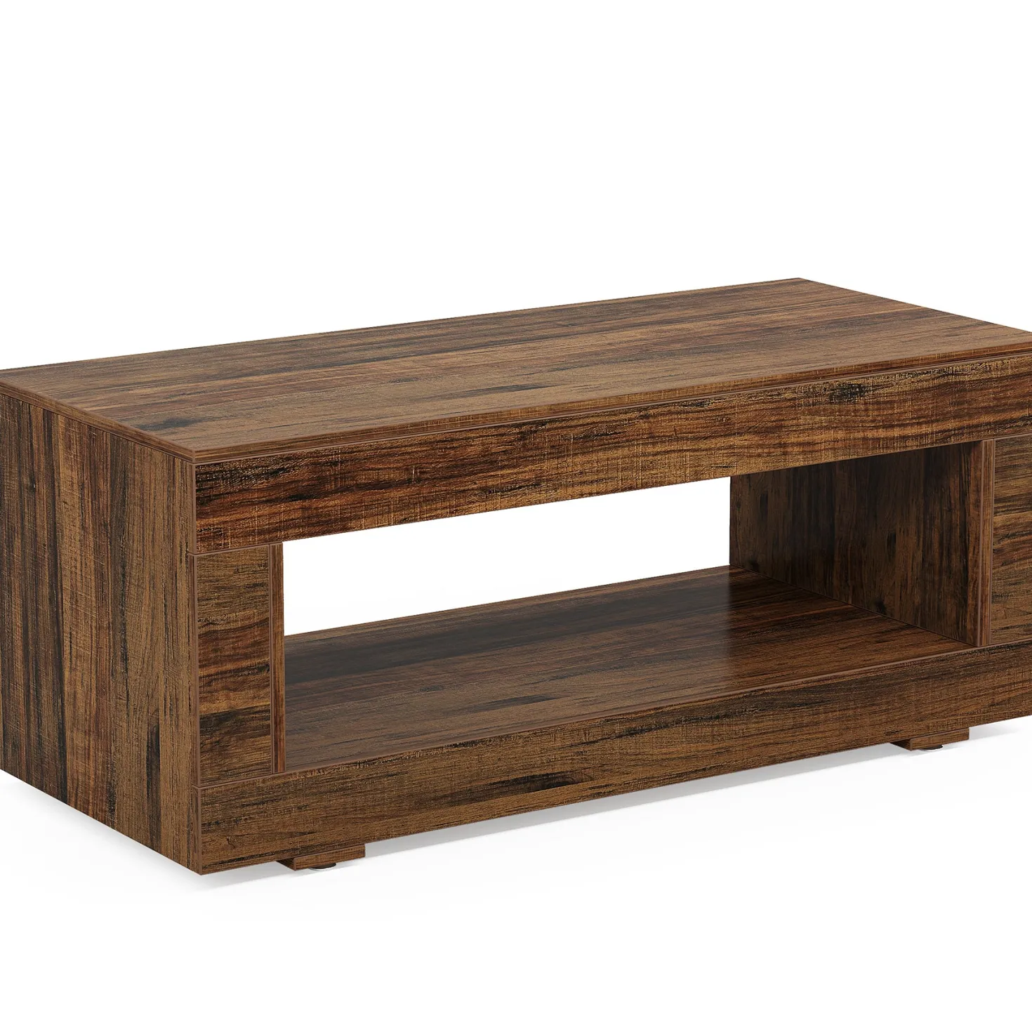 43" Coffee Table, Farmhouse Center Table With Storage