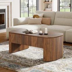 47" Coffee Table, Lift Top Accent Table With Hidden Compartment And Storage Shelf