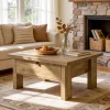 31.5" Coffee Table, Square Center Tea Table with Storage Drawer