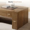 51" Coffee Table, Wood Center Table Simple Cocktail Tea Table