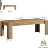 78.7" Computer Desk, 2 Person Desk Executive Desk Extra Long Workstation