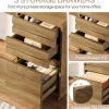 55" Computer Desk, Farmhouse Executive Desk with 3 Drawers Storage Cabinet