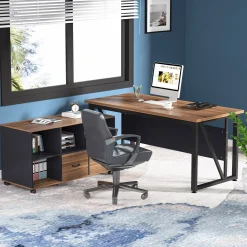 55" Computer Desk Office Desk Writing Table for Home Office
