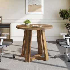 31.5" Conference Table, Farmhouse Home Office Meeting Desk for 2-4