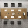 94.5" Conference Table, 8FT Meeting Desk with Cable Grommet for 10 People