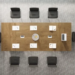 94.5" Conference Table, 8FT Meeting Desk with Cable Grommet for 10 People