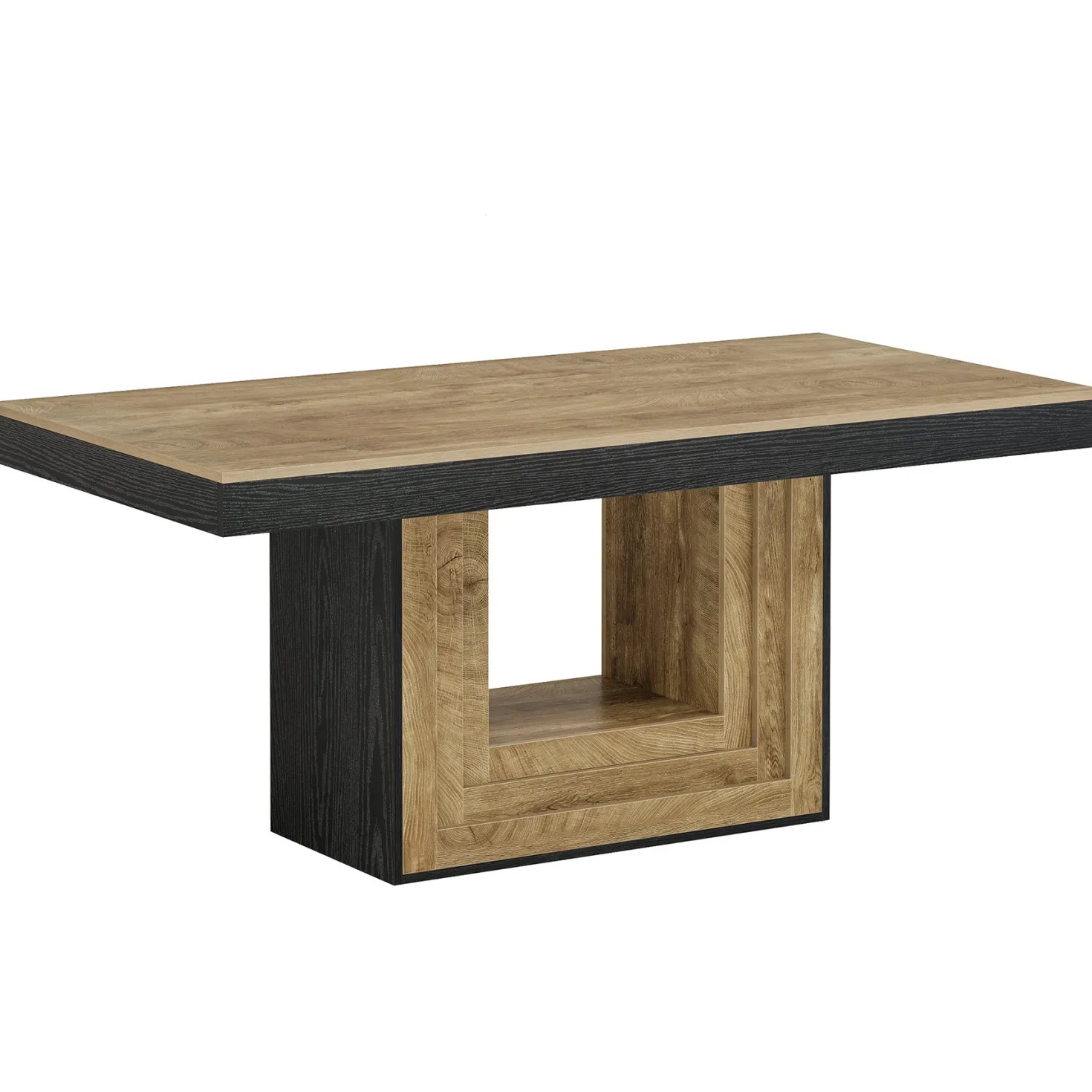 63" Conference Table, Modern Rectangular Meeting Table for 4-6 People