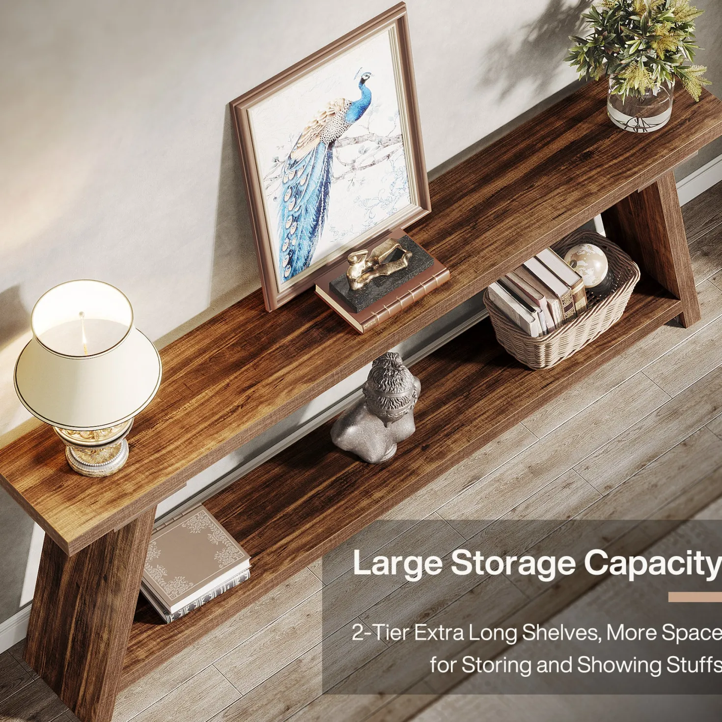 70.9" Console Table, Extra Long Sofa Table Behind Couch