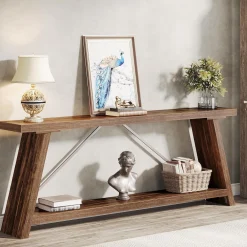 70.9" Console Table, Extra Long Sofa Table Behind Couch
