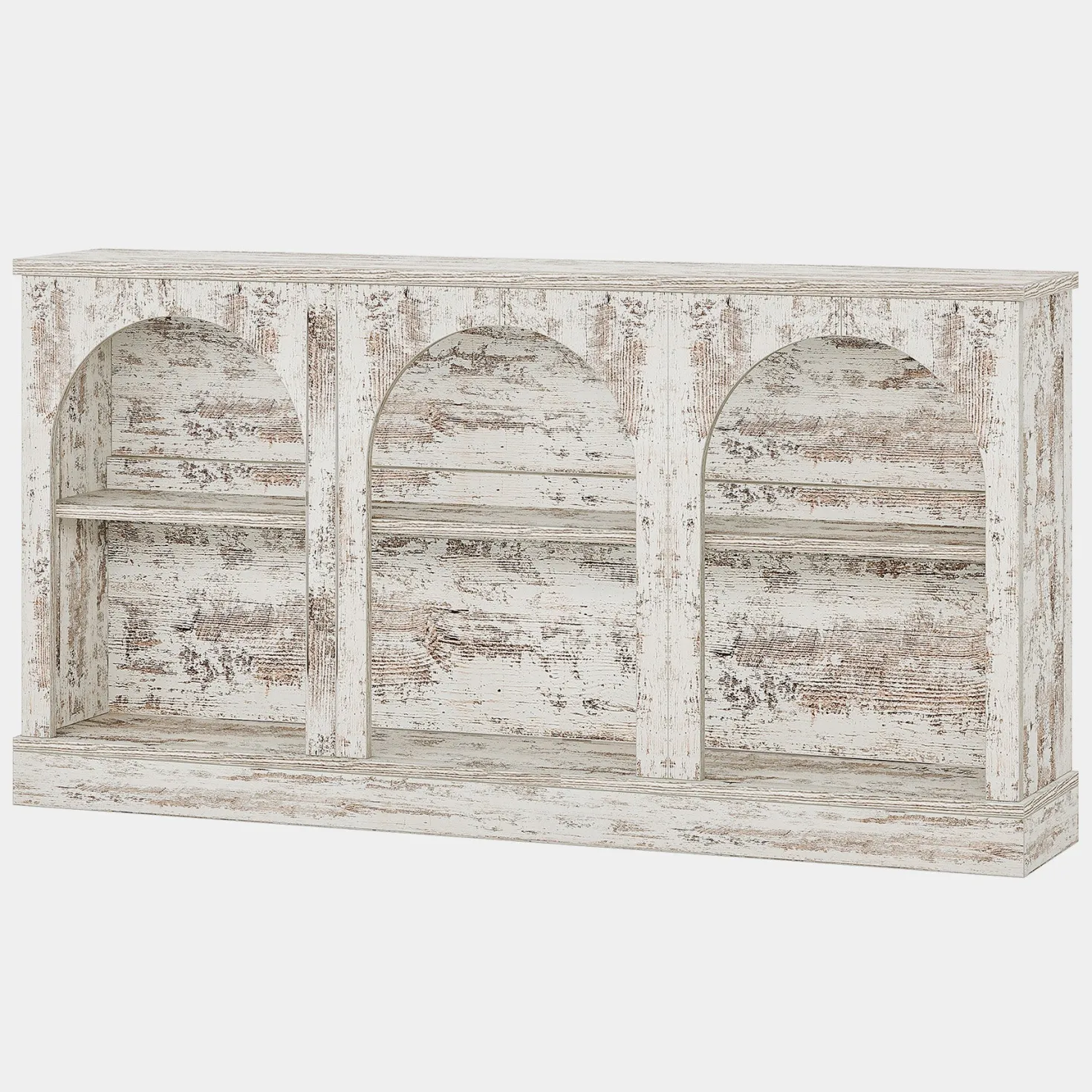 63" Console Table, Farmhouse Entryway Table with 3 Tier Storage