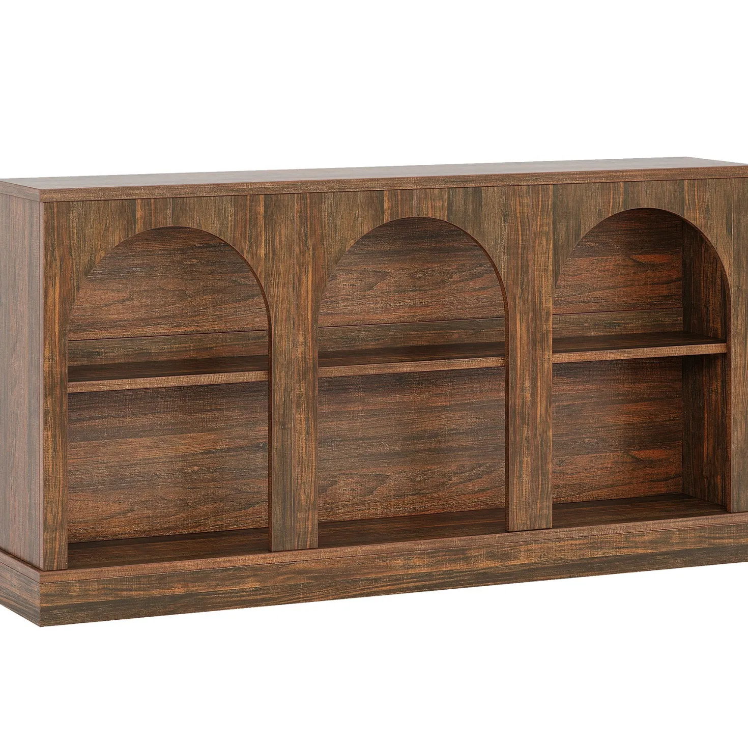 63" Console Table, Farmhouse Entryway Table with 3 Tier Storage