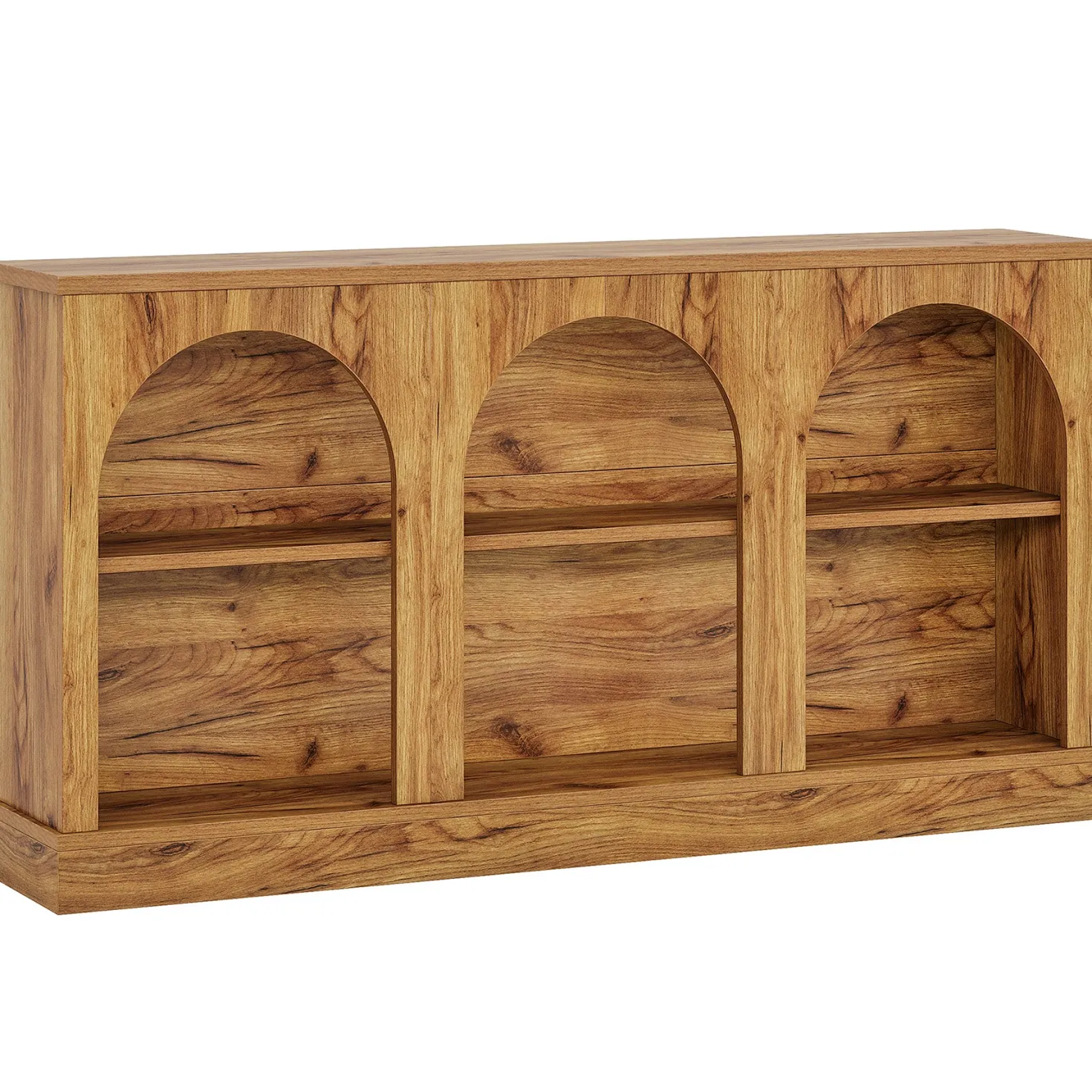 63" Console Table, Farmhouse Entryway Table with 3 Tier Storage
