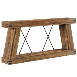 70.9" Console Table, Farmhouse Sofa Entryway Table with Sturdy Base