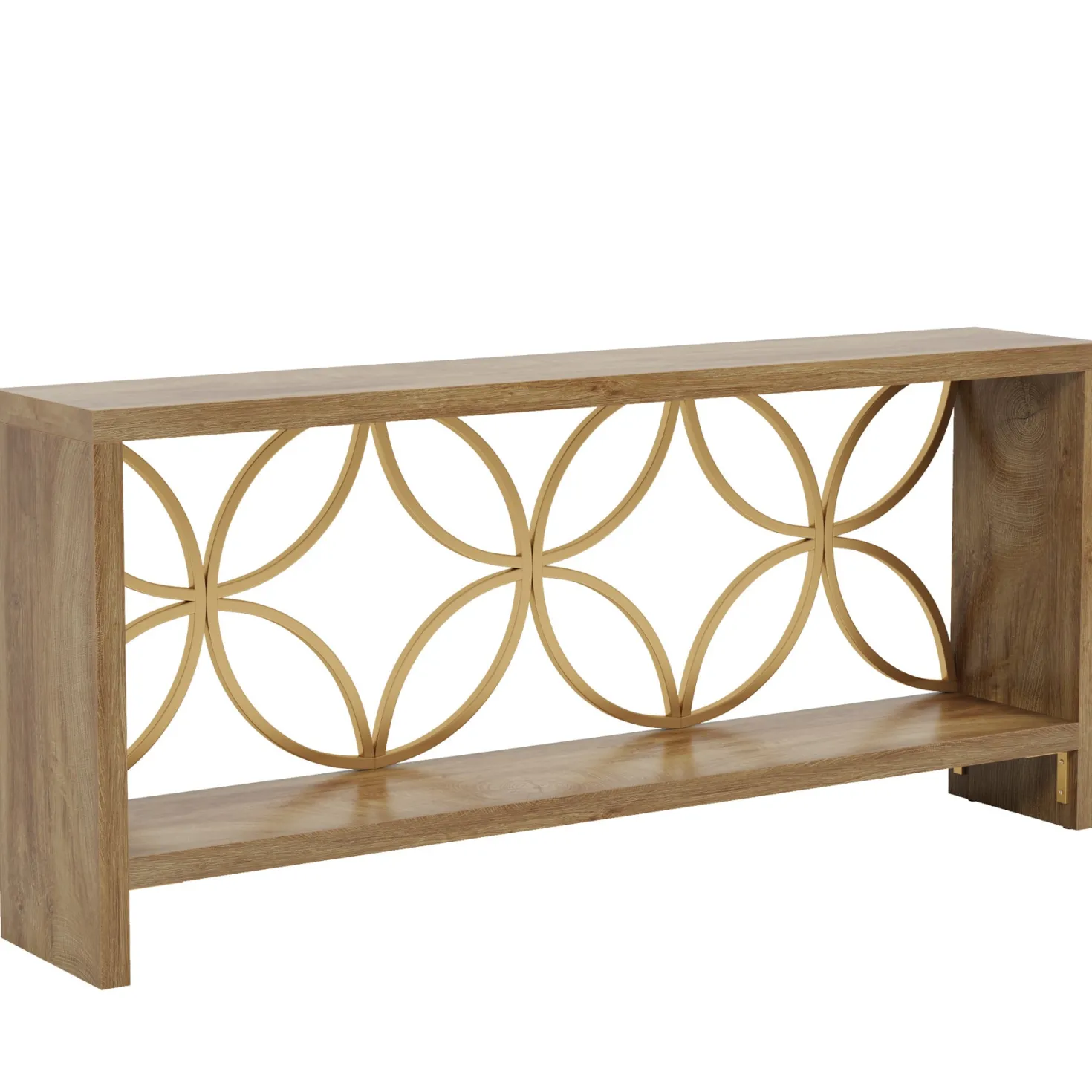 70.9" Console Table, Farmhouse Sofa Table Entryway Table with Storage