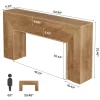 63" Console Table, Farmhouse Entryway Sofa Table for Hallway, Living Room