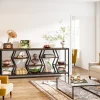 70.9" Console Table Industrial Sofa Table with Storage Shelves