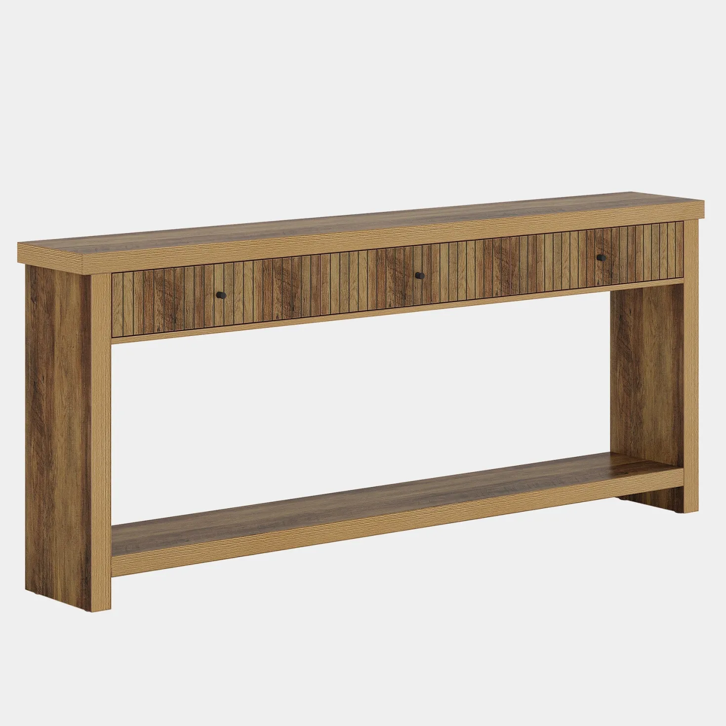 70.9" Console Table, Long Wooden Sofa Table with 3 Drawers