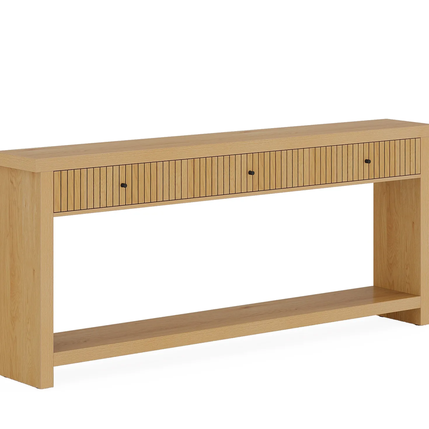 70.9" Console Table, Long Wooden Sofa Table with 3 Drawers