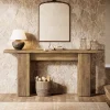 70.87" Console Table, Mid-Century Modern Sofa Table Behind Couch