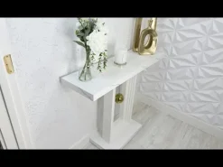 39.4" Console Table, Modern Sofa Entryway Table with Gold Decor