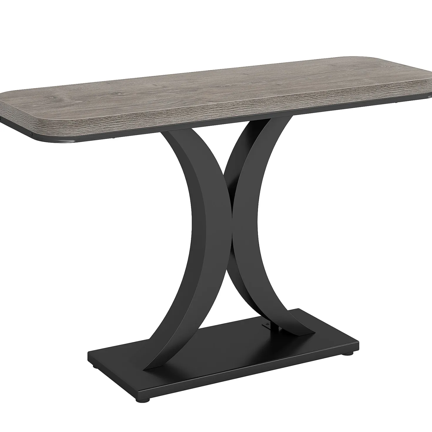 40" Console Table, Narrow Entryway Foyer Table with Geometric Base