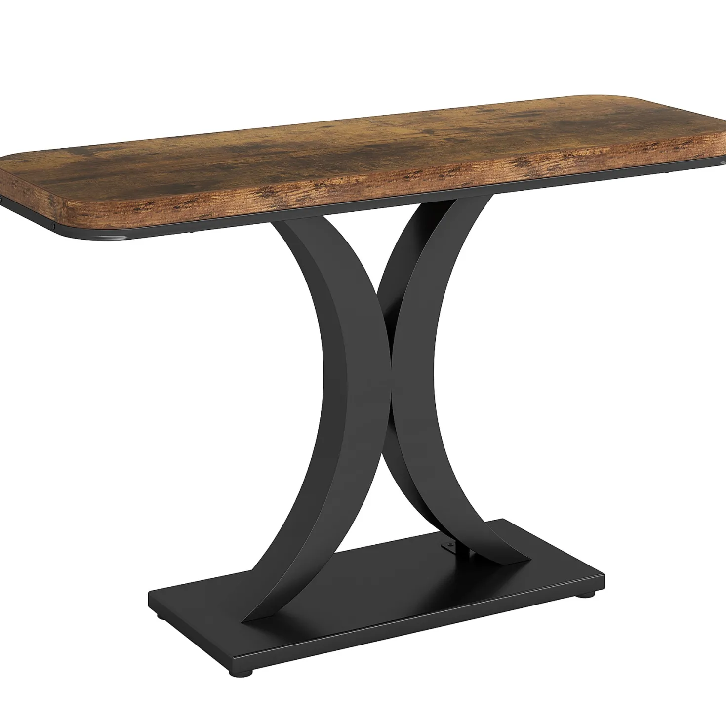 40" Console Table, Narrow Entryway Foyer Table with Geometric Base