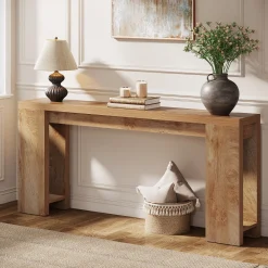 70.9" Console Table, Narrow Entryway Sofa Table Behind Couch for Hallway