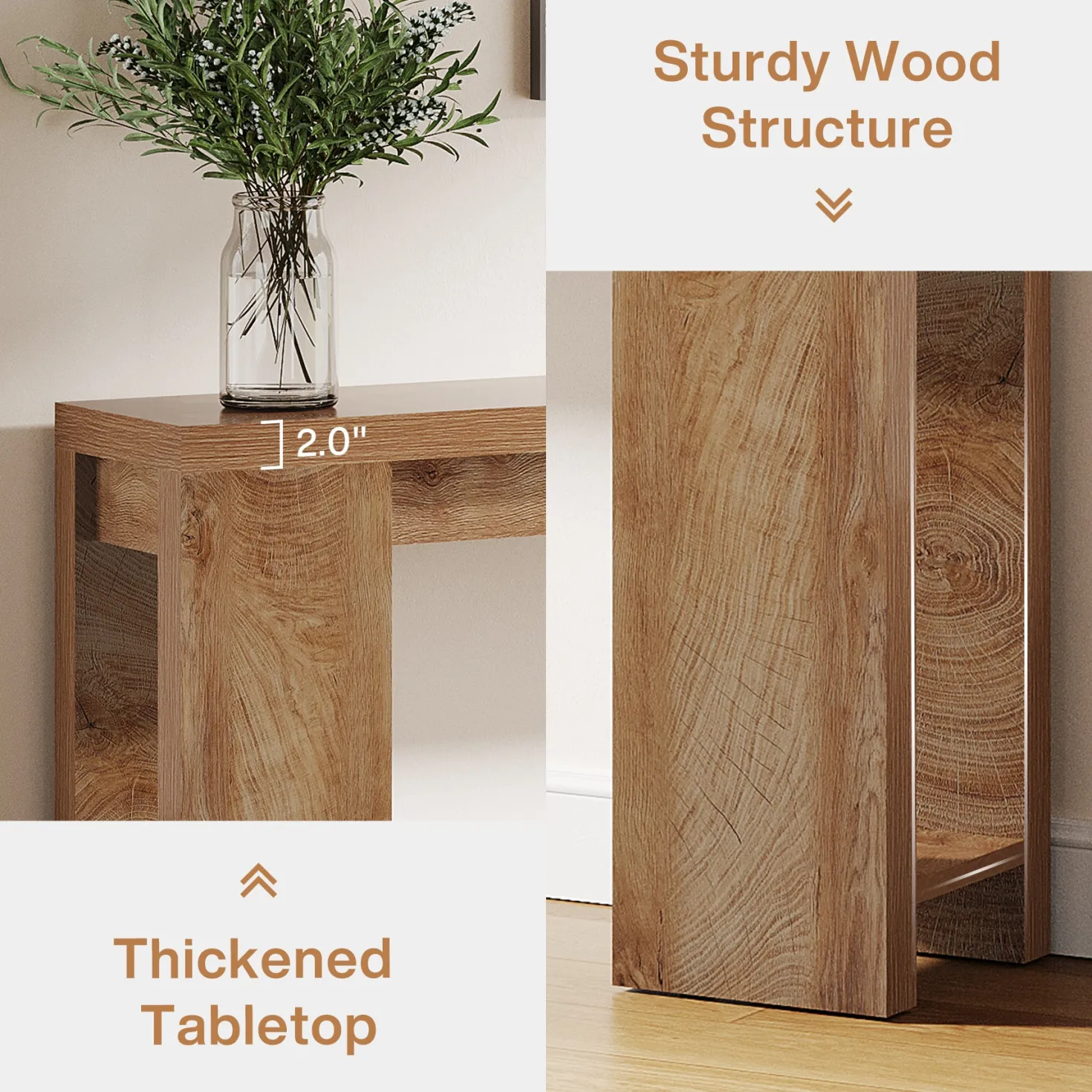 70.9" Console Table, Narrow Entryway Sofa Table Behind Couch for Hallway